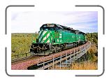 BN 6787 West at Little Hell Canyon Bridge on the Phx Sub. February 2000 * 800 x 546 * (107KB)